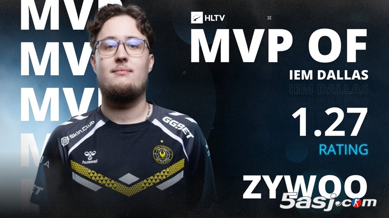 ZywOo斬獲生涯第26枚MVP！法國狙神IEM達(dá)拉斯1.52決賽Rating封王