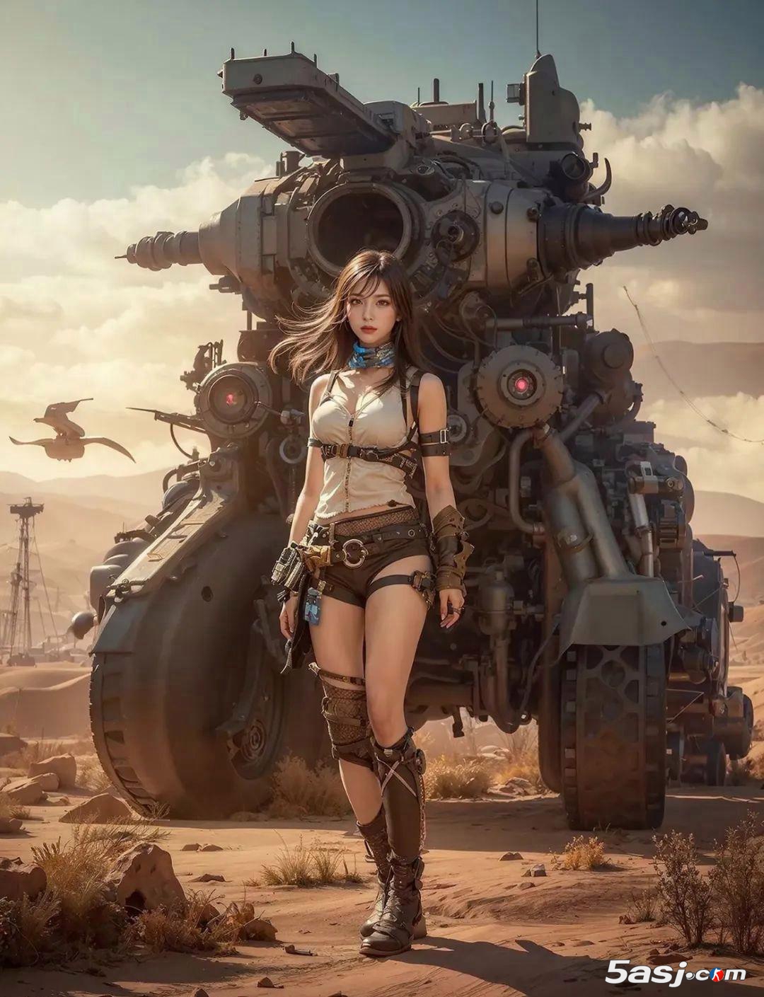 今日美圖：機(jī)甲風(fēng)少女戰(zhàn)士NX7亮相！全息櫻花下的賽博薔薇覺醒