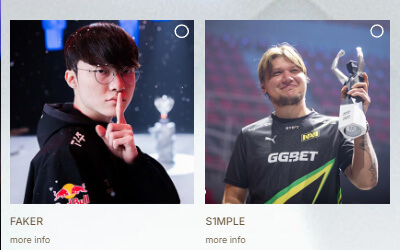 s1mple/ZywOo/coldzera入圍Esports Awards十年最佳PC選手提名 CS傳奇對決Faker