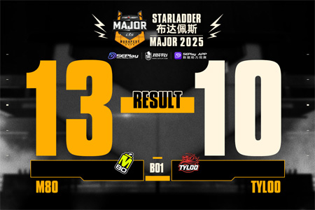 布達(dá)佩斯Major第二階段：TYLOO痛失好局10-13 M80，戰(zhàn)術(shù)失誤致勝局逆轉(zhuǎn)