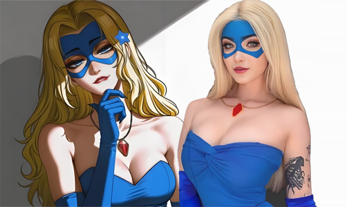 美國小姐姐秀傲人身材，分享Cos《超英派遣中心》女主金耀光美圖