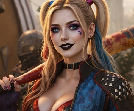 海外游戲博主用AI爆改'小丑女'：哈莉奎茵成性感美女