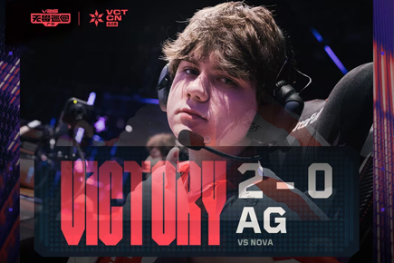 f4ngeer殘局致勝！AG鏖戰(zhàn)加時(shí)2-0力克NOVA，晉級(jí)VCT CN啟點(diǎn)賽勝者組次輪將戰(zhàn)BLG